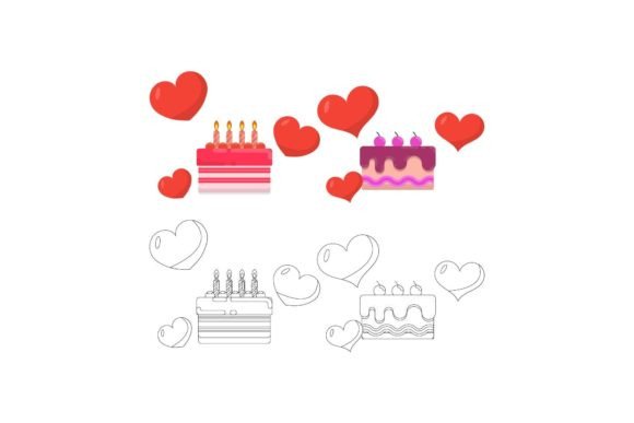 Download Purple and Red Birthday Cake Vector Art - Vector Collection