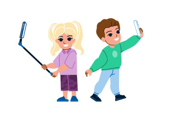 Download Selfie Kid Vector - Vector Collection