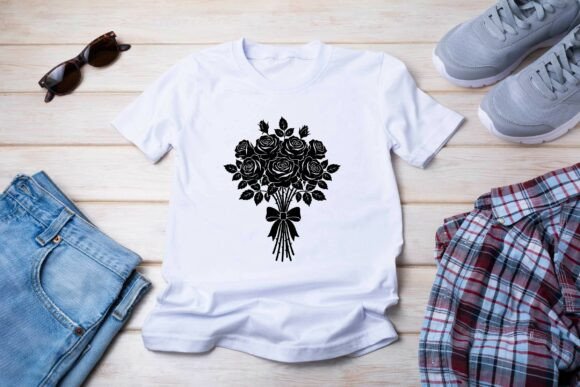 Download Rose Bouquet Silhouette Vector Design - Vector Collection