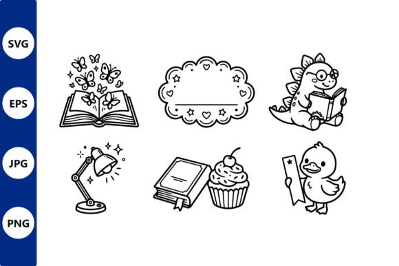 Download Playful Children Reading Doodles Vector - Vector Collection