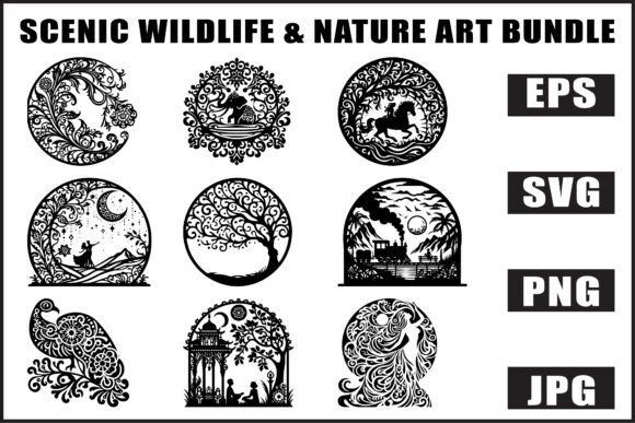 Download Enchanted Wildlife Vector Bundle - Vector Collection