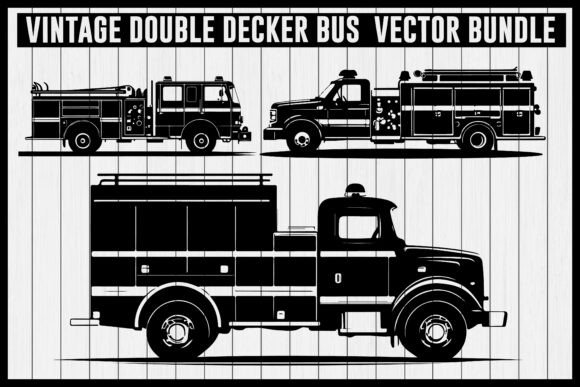 Download Vintage Bus &amp; Fire Truck Vector Bundle | - Vector Collection