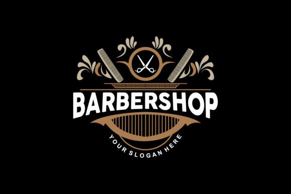 Download Barbershop Logo Scissors Vector Retro - Vector Collection