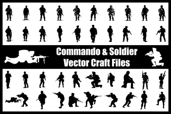 Download Commando &amp; Soldier Vector Craft Files - Vector Collection