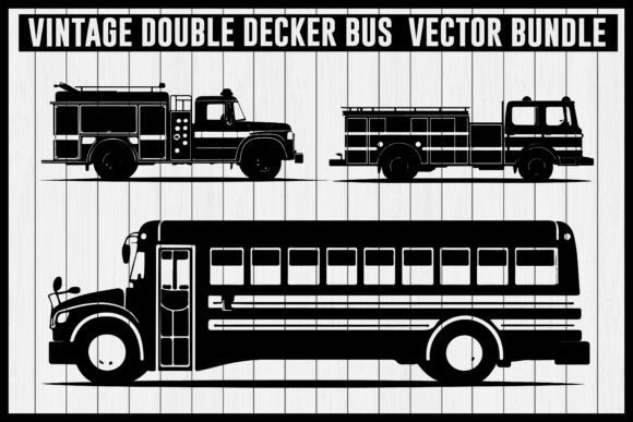 Download Vintage Bus &amp; Fire Truck Vector Bundle | - Vector Collection