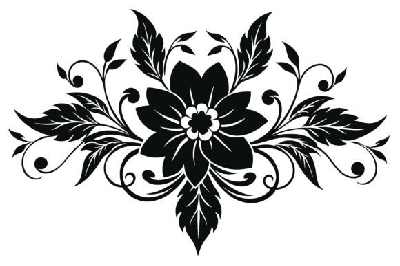Download Silhouette Floral Design Elements Vector - Vector Collection