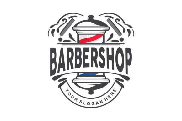 Download Barbershop Logo Scissors Vector Retro - Vector Collection