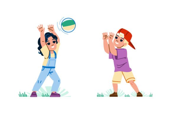 Download Kid Catching Ball Vector - Vector Collection