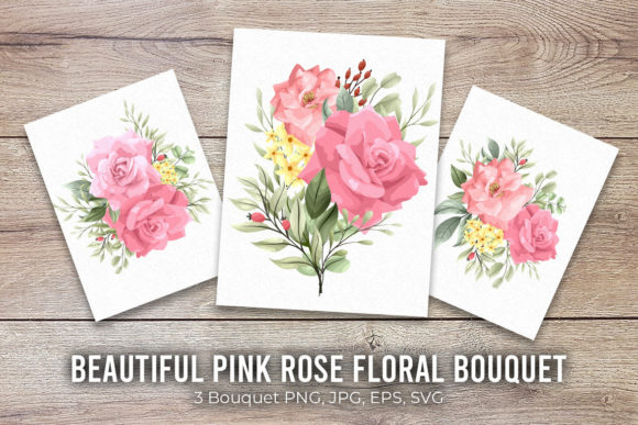 Download Pink Rose Bouquet Vector Decoration - Vector Collection
