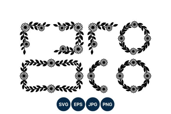 Download Floral Corner and Circle Frame Vector - Vector Collection