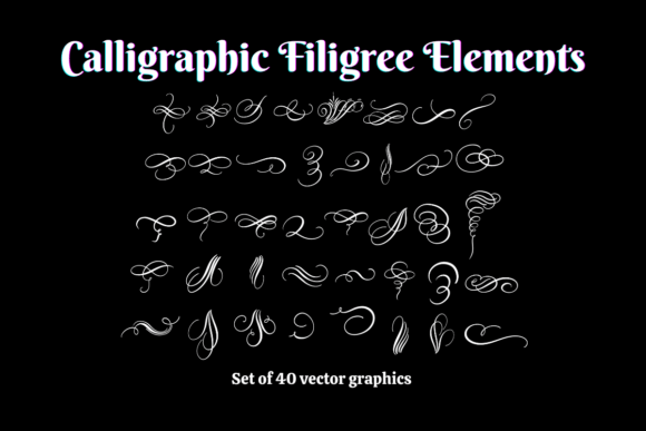 Download Calligraphy Filigree Flourish Vector Set - Vector Collection
