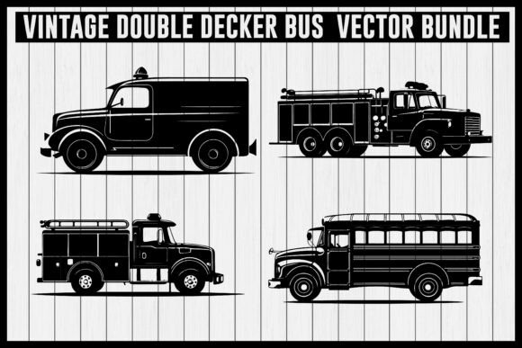 Download Vintage Bus &amp; Fire Truck Vector Bundle | - Vector Collection