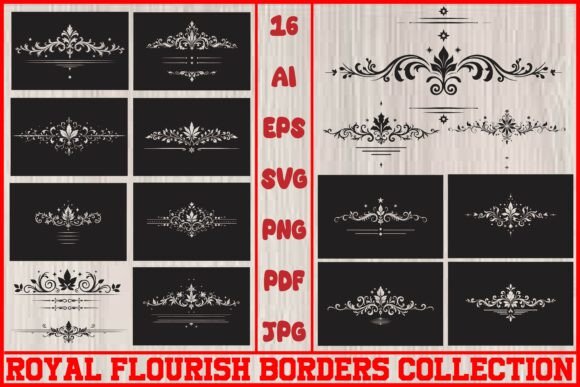 Download Antique Flourish Vector Ornaments Pack - Vector Collection