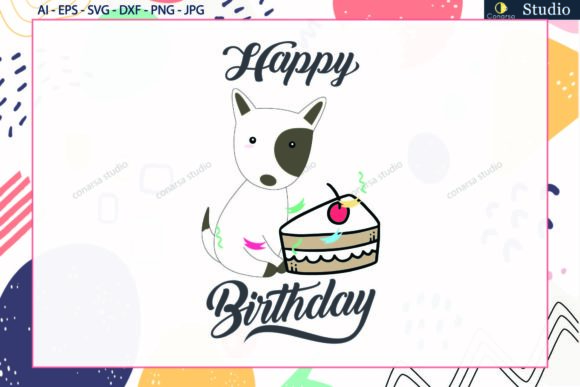 Download Dog Birthday Party and Cake Cerry Svg - Premium Resources