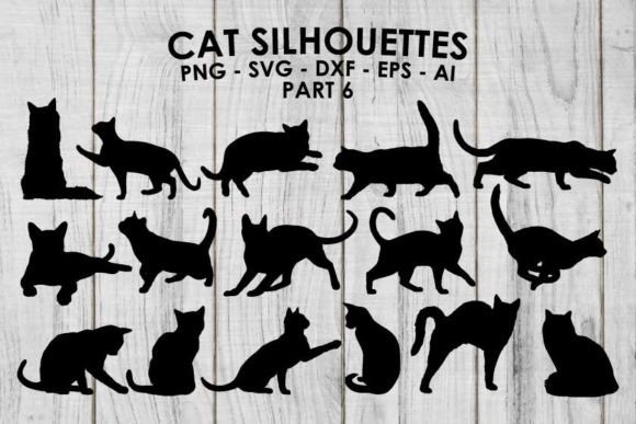 Download Cat Silhouettes SVG - Cats Vector &amp; PNG - Vector Collection