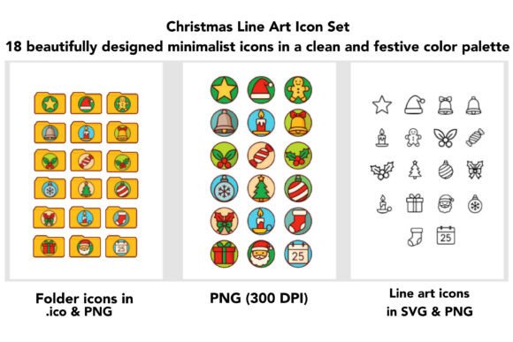 Download 18 Christmas Vector Icons SVG PNG EPS - Vector Collection
