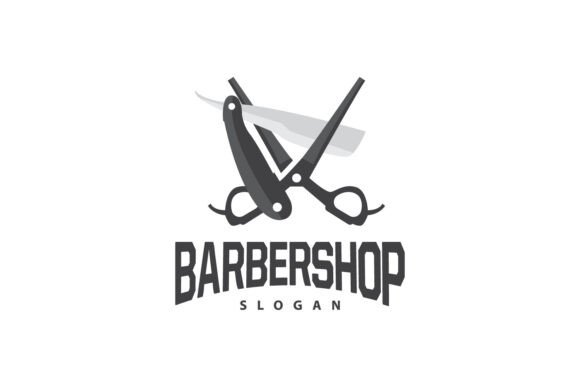 Download Barbershop Logo Scissors Vector Retro - Vector Collection
