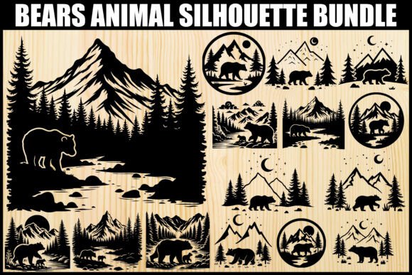 Download Bear Silhouette Vector SVG Bundle - Vector Collection