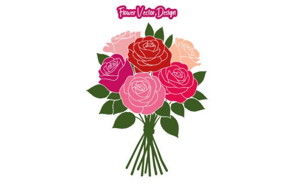 Download Mixed Rose Flower Bouquet Vector - Vector Collection