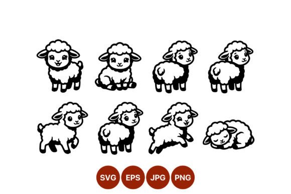 Download Cute Cartoon Lamb Vector - Vector Collection