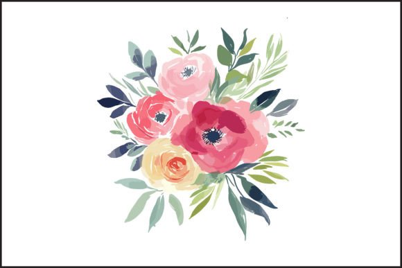 Download Vibrant Watercolor Rose Bouquet Vector - Vector Collection