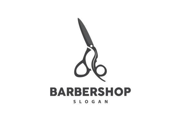 Download Barbershop Logo Scissors Vector Retro - Vector Collection