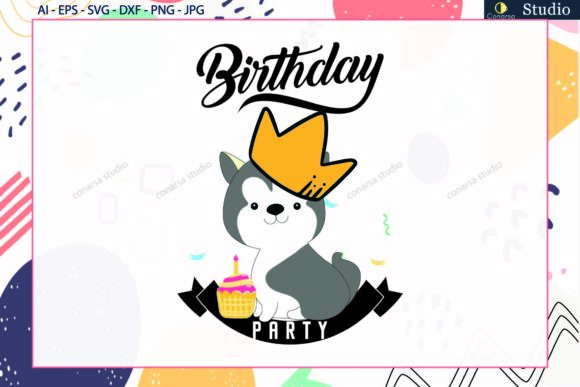 Download Dog Birthday Party and Cake Candle Svg - Premium Resources