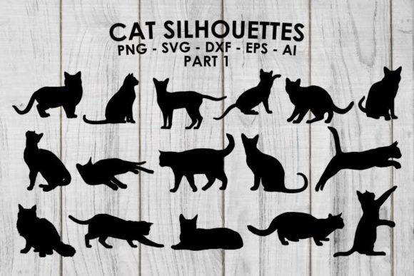 Download Cat Silhouettes SVG - Cats Vector &amp; PNG - Vector Collection
