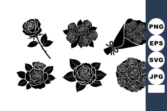Download Rose Flower Bouquet Vector Set - Vector Collection