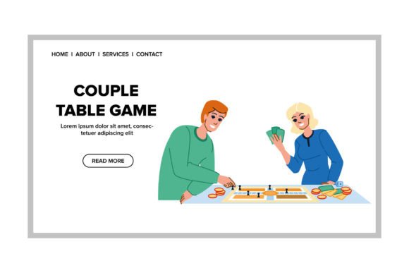 Download Couple Table Game Vector - Vector Collection