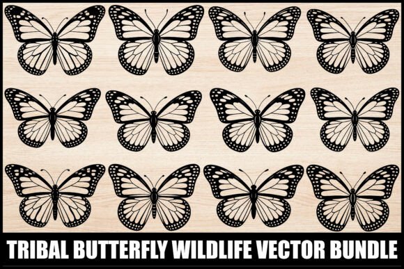 Download Tribal Butterfly Wildlife Vector Set - Vector Collection