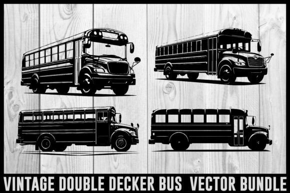 Download Vintage Bus &amp; Fire Truck Vector Bundle - Vector Collection