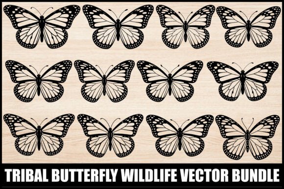 Download Tribal Butterfly Wildlife Vector Set - Vector Collection