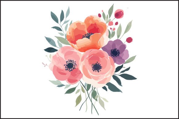 Download Vibrant Watercolor Rose Bouquet Vector - Vector Collection