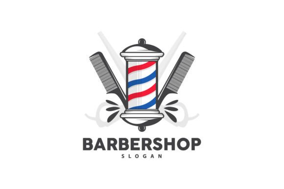 Download Barbershop Logo Scissors Vector Retro - Vector Collection