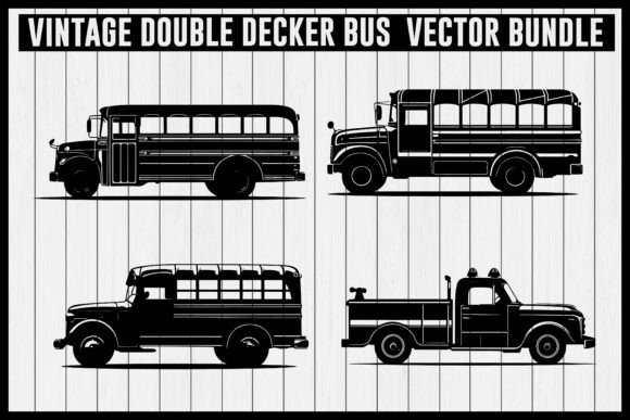 Download Vintage Bus &amp; Fire Truck Vector Bundle | - Vector Collection