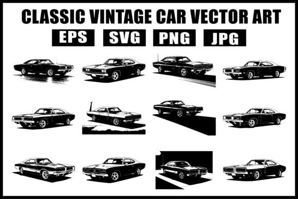 Download Retro Classic Car Vector Bundle - Vector Collection