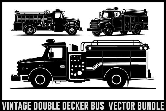 Download Vintage Bus &amp; Fire Truck Vector Bundle | - Vector Collection